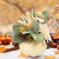 YIMWNYI Halloween Pumpkin Decoration with Sunflower, Foam Decorative Table Centerpiece, Fall Party Decor, Mini Pumpkin Props for Halloween, Thanksgiving, Autumn Home Décor, Photo Shoot Accessories