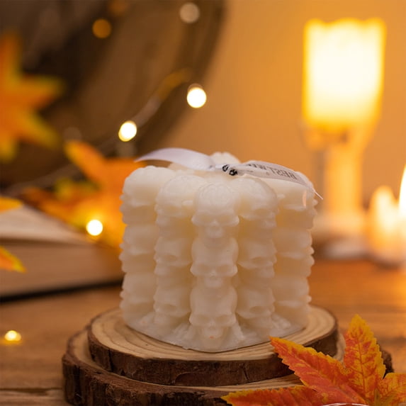 YIMWNYI Halloween Skeleton Cube Candle – Aromatherapy Soy Wax Candle, Handcrafted Skull Design, Clean Burning Scented Candle for Home Décor, Party Ambiance, Holiday Gifts and Decorations