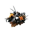 thumbnail image 1 of YIMWNYI Halloween Thanksgiving Candle Holder Wreath, Artificial Flower Table Decoration, Black Leaf Candle Ring, Autumn Maple Leaf Wreath for Party, Home, and Dining Table Decor, 1 of 9