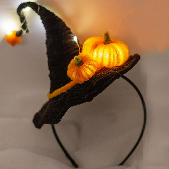 YIMWNYI Halloween Witch Headdress DIY Kit, Glowing Headband Craft Set, Kids Halloween Party Supplies, Creative Costume Accessories, Halloween Decorations, Festival Craft Kit