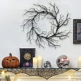 thumbnail image 1 of YIMWNYI Halloween Wreath for Front Door, Spooky Decoration, Artificial Indoor Outdoor Decor, Halloween Party Centerpiece, Twinkling Lights, Unique Design Wreath, 1 of 6