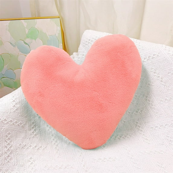 YIMWNYI Heart Shaped Pillow for Valentine’s Day - Cute Soft Red & Pink Decorative Pillow, 40x35cm - Cozy Cushion for Living Room, Bedroom, Sofa, Kids Room, Office Chair