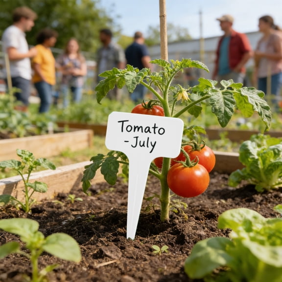 YIMWNYI Herb Markers T-Type Plastic Garden Labels Waterproof, 100pcs Plant Tags for Outdoor Use, Durable Herb Identification Tags, Weather-Resistant Marker Labels