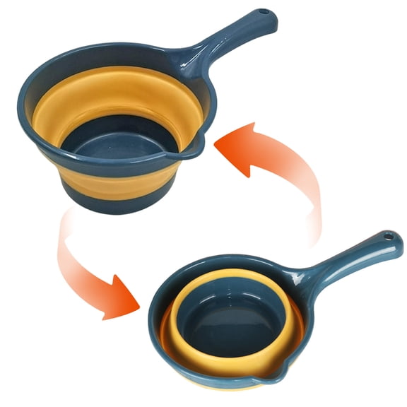 YIMWNYI Household Folding Water Spoon for Washing Vegetables, Space-Saving Plastic Ladle, Multi-Use Kitchen and Camping Tool, Easy to Clean Travel-Friendly Design, Durable and Lightweight