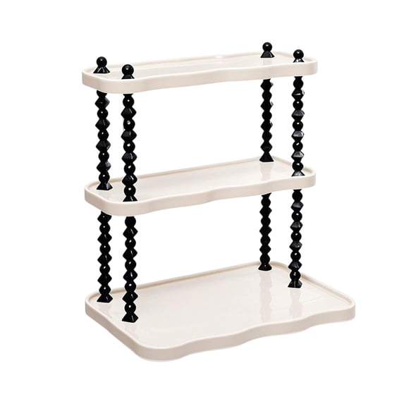 YIMWNYI Ins Style Desktop Organizer Shelf, Multi-Tier Storage Rack for Cups, Tea Sets, Cosmetics, and Office Supplies, Sturdy Space-Saving Countertop Organizer for Kitchen, Bathroom, and Living Room