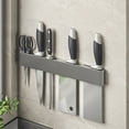 thumbnail image 1 of YIMWNYI Knife Rack Wall-mounted, Kitchen Knife Holder, Space-saving Storage, Dual-function Kitchenware Organizer, Ventilated Design, Removable Hooks, Fits Most Knives, 1 of 6