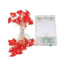 YIMWNYI LED Heart String Lights for Valentine's Day, Wedding, Party Decor – 78.74in Red Heart Shaped Lights for Indoor & Outdoor, Ambient Lighting