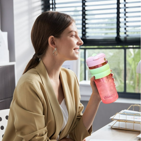 YIMWNYI Large Capacity 27oz Sports Water Bottle, Leakproof Locking Cover, Food Grade Plastic, with Hand Strap and Stirring Filter, Ideal for Gym, Outdoor, Office Work, Reliable Quality, Easy to Carry