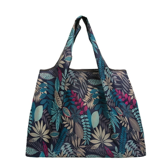 YIMWNYI Large Capacity Folding Shopping Bag, Multicolor Polyester Cloth Portable Handheld Storage Bag, Compact & Lightweight, Ideal for Grocery, Camping, and Travel Use, 22.83x15.75 inches