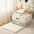 thumbnail image 1 of YIMWNYI Large Capacity Handheld Storage Box, Linen Organizer, Clothes Quilt Storage, Toy Organizer, Washable and Easy to Clean, Home Storage Solution, 1 of 6
