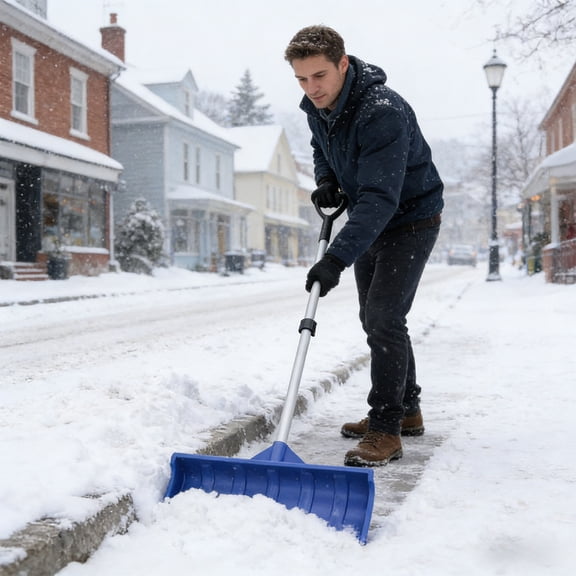 YIMWNYI Large Detachable Winter Snow Shovel, Outdoor Snow Removal Tool, Ergonomic Design, Heavy-Duty Plastic, Ideal for Driveways and Sidewalks, Efficient Snow Clearing Implement
