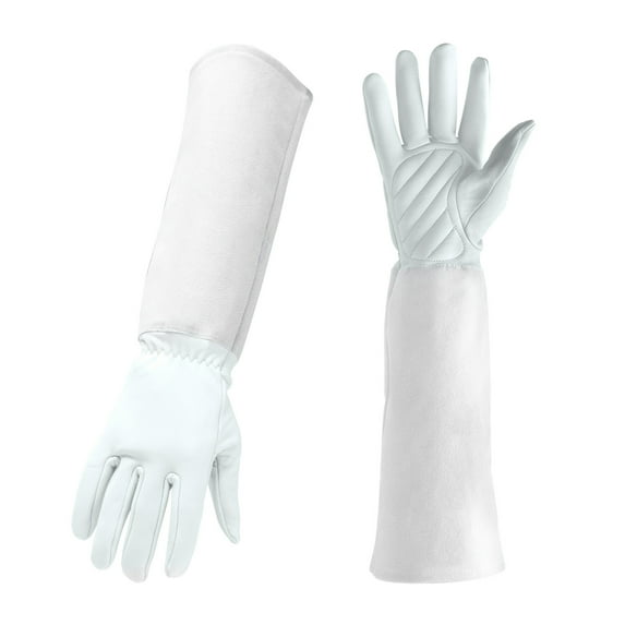 YIMWNYI Long Sleeve Garden Gloves, Waterproof and Stab Proof Work Gloves with Sponge Padding, Durable Plastic Full Protection for Gardening, Trimming, Outdoor Tasks