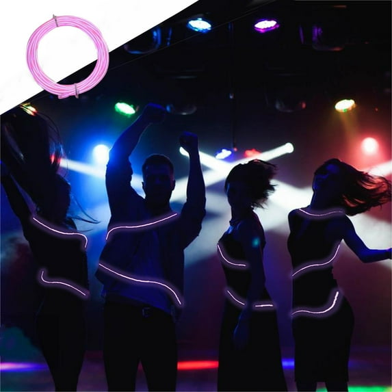 YIMWNYI Luminous LED Light Strip, Flexible Waterproof Decoration, Party Dance Accessory, Color Changing Neon Cable, Great for Outdoor Events, Safe and Non-Irritating Material