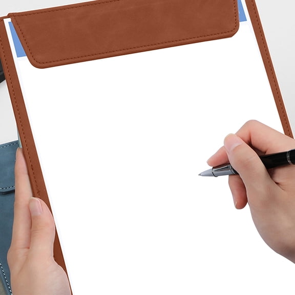 YIMWNYI Magnetic File Folder, A4 Size Notepad, Leather Document Holder, Office Organization, Memo Board for Desk, Waterproof, Shock-Absorbing, Flat Writing Surface