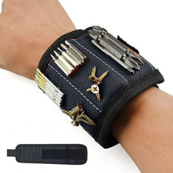 YIMWNYI Magnetic Wrist Strap for Carpenter, Electrician & Construction Work, Multifunction Tool Holder, Strong Magnet for Screws & Small Hardware, Comfortable & Durable