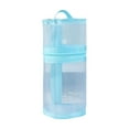 thumbnail image 1 of YIMWNYI Mesh Transparent Circular Pencil Case, Large Capacity Cylindrical Pencil Bag, Durable Stationery Box for Office Supplies and Accessories, 1 of 6