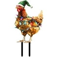thumbnail image 1 of YIMWNYI Metal Christmas Chicken Ground Plug - Durable Outdoor Garden Decoration, Year-Round Use, Eye-Catching Yard Ornaments, 1 of 5