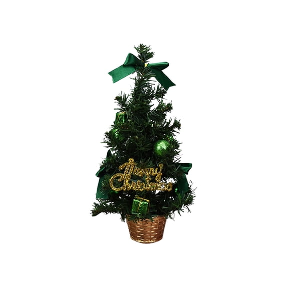 YIMWNYI Mini Artificial Christmas Tree Set, Tabletop Christmas Decoration, Festive Home Decor, Winter Village Ornament, Desktop Xmas Tree for Party and Gathering Decorations