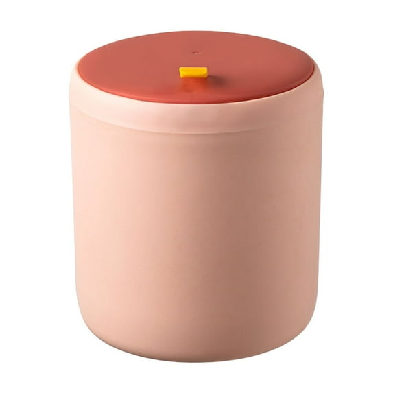 YIMWNYI Mini Desktop Trash Can with Press Lid, Compact Plastic Waste Bin for Office, Bedroom, Living Room & Car, Cute Small Trash Bin with Lid