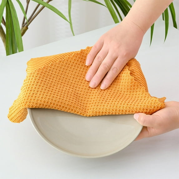 YIMWNYI Multi-Functional Kitchen Cleaning Cloth, 4 Pack Ultra-Fine Fiber Dish Cloth, Super Absorbent, Ideal for Dishes, Countertops, and Appliances Cleaning