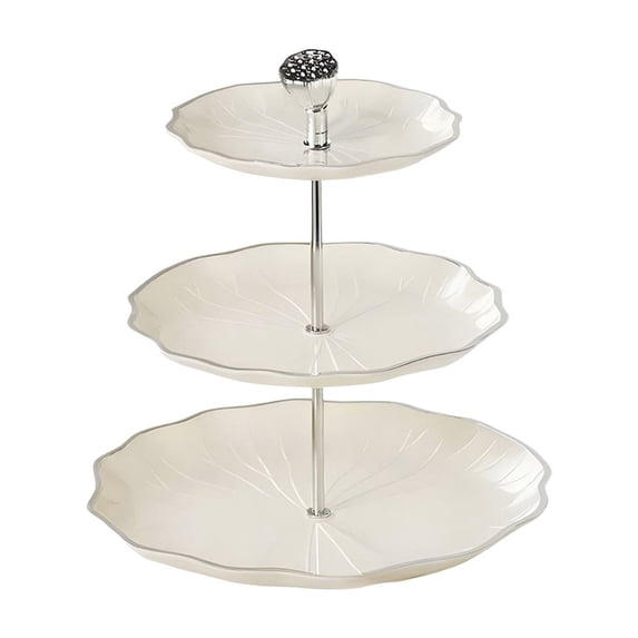 YIMWNYI Multi Layer Fruit Plates, Stylish Candy and Snack Tray with Convenient Handles, Versatile Storage for Desserts and Fruit, Easy to Clean Coffee Table Ornaments