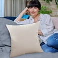 thumbnail image 1 of YIMWNYI Multicolor Velvet Pillow, Scandinavian Style Decorative Cushion, Cozy Sofa Bedroom Office Accent, Patchwork Design with Solid Color Pillowcase and Core Included, 1 of 8