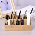 thumbnail image 1 of YIMWNYI Multifunctional Wooden Desk Organizer, Rotating Storage Tray for Office, Bathroom, and Home, Pen, Pencil, Art Supply, and Cosmetics Holder, Natural and Eco-Friendly, 1 of 6
