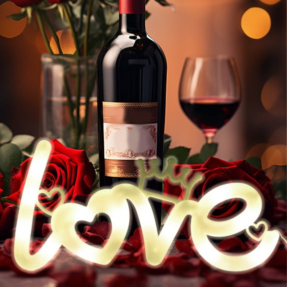 YIMWNYI Neon Love Sign Wall Decor – 20x10cm LED Night Light for Bedroom, Kids’ Parties, Bars, Restaurants – Birthday, Valentine’s Day Gift