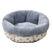 YIMWNYI New Round Thickened Warm Washable Winter Pet Bed – Soft Velvet Dog Bed with Raised Edges, Cozy Fleece Lining, Washable, Universal Design for Small and Medium Dogs