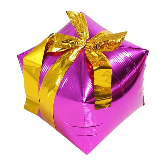 YIMWNYI New Year Decoration Gift Box, Aluminum Foil Balloons, Party Supplies, Holiday Decor, Perfect for Celebrations and Events, Festive Balloons