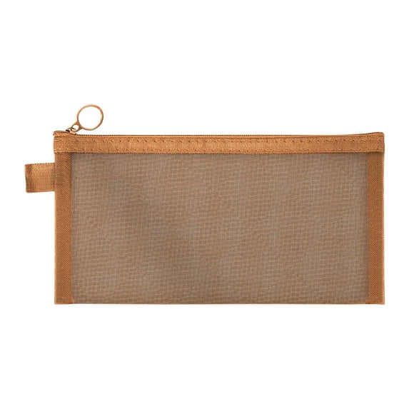 YIMWNYI Nylon Mesh Zipper Pencil Bag, Transparent Storage Pouch, Wear Resistant Portable Organizer, Multifunctional Bag for Cosmetics Toiletries Daily Small Items Storage