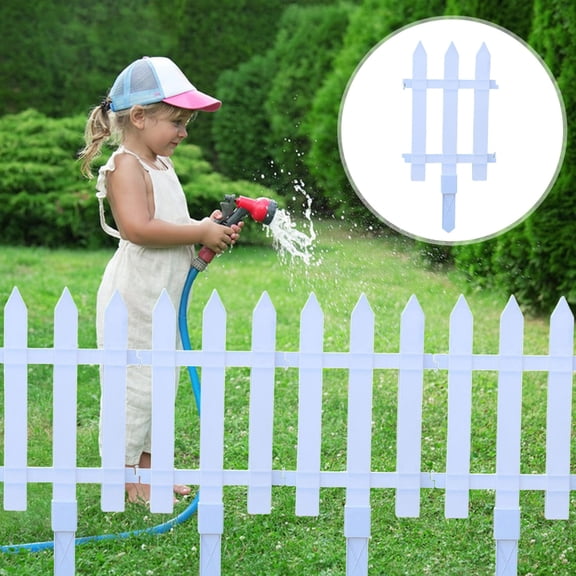 YIMWNYI Plastic Fence PVC Fence Garden Outdoor Vegetable Garden Fencing, Durable Horticultural Fence, Decorative Courtyard Barrier, Rustic Design for Home and Garden