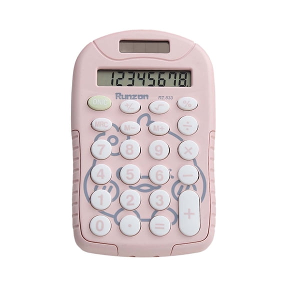 YIMWNYI Portable Calculator, 8-bit LCD Display, Lightweight Design, Basic Standard Functionality, Ideal for Home and Office Use, Easy to Carry, Ideal for Daily Calculations