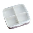 thumbnail image 1 of YIMWNYI Portable Medication Storage Box, 4 Compartment Pill Organizer, Moistureproof & Waterproof, Travel Friendly, Compact ABS Container for Tablets & Pills, 1 of 6