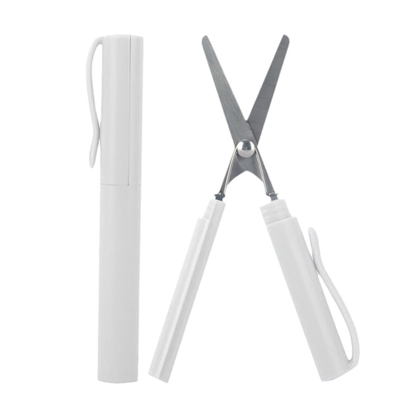 YIMWNYI Portable Pen-Style Scissors 2Pcs, Compact Foldable Safety Scissors, Lightweight Craft Tool, Perfect for DIY Projects, Ideal for Office Use, Versatile Cutting Scissors