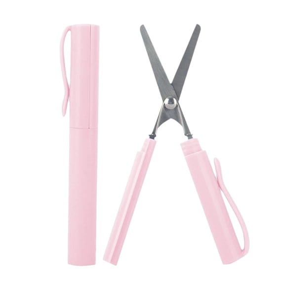 YIMWNYI Portable Pen-Style Scissors 2Pcs, Compact Foldable Safety Scissors, Lightweight Craft Tool, Perfect for DIY Projects, Ideal for Office Use, Versatile Cutting Scissors