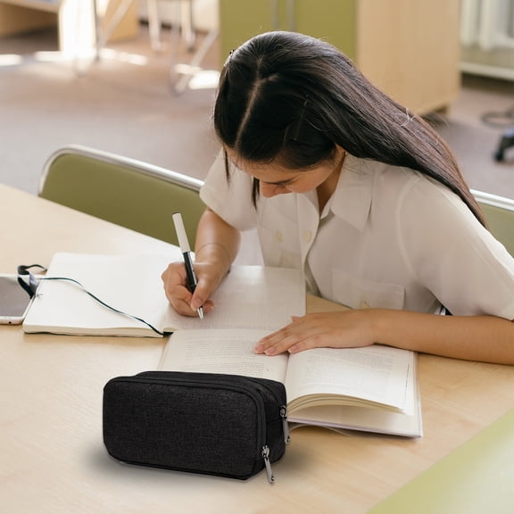 YIMWNYI Portable Pencil Case, Compact Fabric Pen Bag, Light Mobile Phone Storage Pouch, Stylish & Durable Organizer, Small Office Supplies Storage, Versatile Bag for Professionals