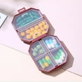 thumbnail image 1 of YIMWNYI Portable Plastic Storage Box Mini Travel Organizer, Six Space VC Classifier, Weekly Pill Organizer, Nutritional Supplement Container, Handy Vitamin Storage Solution, 1 of 6
