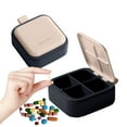 thumbnail image 1 of YIMWNYI Portable Vitamin Organizer, Compact Vitamin Box with 4 Large Compartments, Insulated Sealed Vitamin Dispenser for Travel and Outdoor Use, Macaron Color Small Vitamin Storage Box, 1 of 7