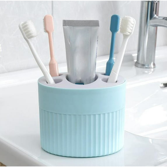 YIMWNYI Punch-Free Suction Toothbrush Holder, Multifunctional Suction Wire Organizer Rack with Toothpaste Storage for Bathroom, No Drilling Suction Toothbrush Holder, Easy to Clean
