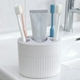 thumbnail image 1 of YIMWNYI Punch-Free Suction Toothbrush Holder, Multifunctional Suction Wire Organizer Rack with Toothpaste Storage for Bathroom, No Drilling Suction Toothbrush Holder, Easy to Clean, 1 of 6