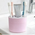 thumbnail image 1 of YIMWNYI Punch-Free Suction Toothbrush Holder, Multifunctional Suction Wire Organizer Rack with Toothpaste Storage for Bathroom, No Drilling Suction Toothbrush Holder, Easy to Clean, 1 of 6