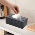 thumbnail image 1 of YIMWNYI Rectangular PU Leather Tissue Box Cover, Stylish Tissue Holder, Magnetic Bottom Design, Elegant Decor for Bathroom, Office, Car, Easy to Clean, Waterproof, Organized Tissue Storage, 1 of 6