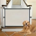 thumbnail image 1 of YIMWNYI Retractable Pet Gate, Nylon Folding Isolation Net for Dogs & Cats, Child-Safe Fence with Hooks, Indoor/Outdoor Protection Barrier for Stairs, Hallways & Doorways, 1 of 6