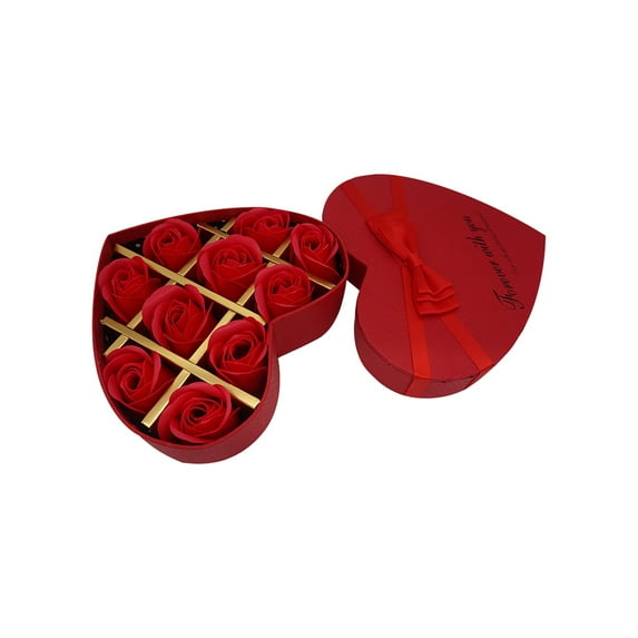 YIMWNYI Rose Gift Box Soap Flower Bear - Valentine's Day, Birthday, Girlfriend Gift, Red Rose Flower Box, Romantic Gift for Her, Qixi Festival, Anniversary, Surprise for Loved One