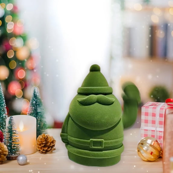 YIMWNYI Santa Claus Rocker Decoration, Christmas Holiday Figurine with Waving Hand, USB Powered or Battery Operated Christmas Decor for Home, Office, and Party Celebrations
