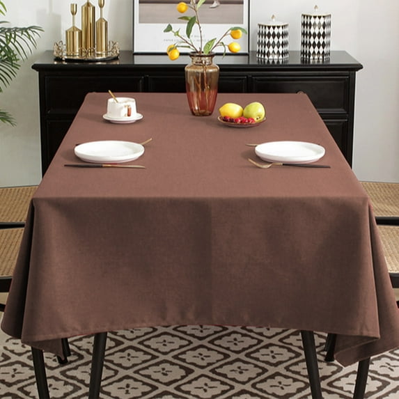 YIMWNYI Scandinavian Table Cover, Waterproof Oilproof Tablecloth, Durable Nylon Spandex, Elegant Solid Color Design, Easy to Clean Table Mat, Perfect for Dining and Special Occasions