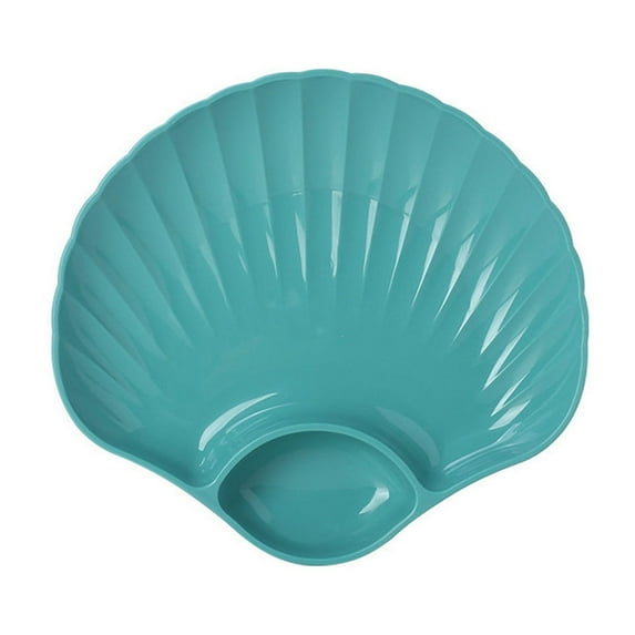 YIMWNYI Shell Shape Plastic Dinner Plates, Lightweight & Durable, 7.1x7.5 Inches, Microwave & Dishwasher Safe, Reusable, Break-Resistant, Perfect for Kitchen or Camping Meals