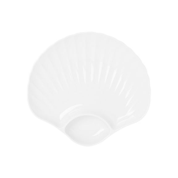 YIMWNYI Shell Shape Plastic Dinner Plates, Lightweight & Durable, 7.1x7.5 Inches, Microwave & Dishwasher Safe, Reusable, Break-Resistant, Perfect for Kitchen or Camping Meals