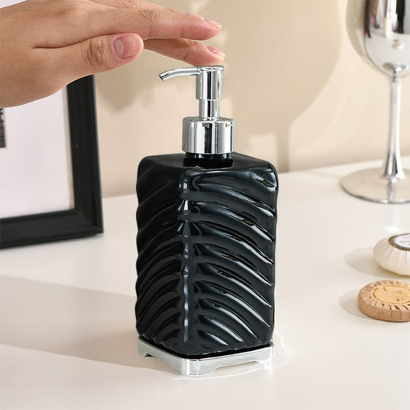 YIMWNYI Shower Gel Shampoo Hand Soap Press Storage Bottle, Liquid Dispenser, Refillable Hand Soap Container, Multi-Purpose Liquid Soap Bottle, Bathroom Kitchen Countertop Dispenser, Durable Plastic